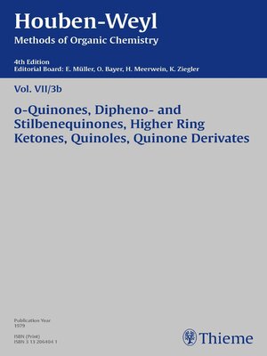 cover image of Houben-Weyl Methods of Organic Chemistry Volume VII/3b